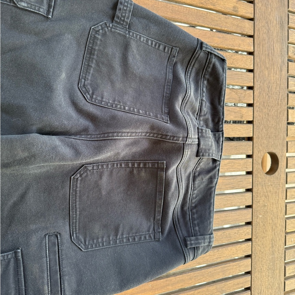 Duluth Trading Co Charcoal Straight Leg fleece lined Jeans